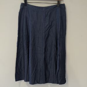 Charter Club Denim Skirt A-Line Midi Tencel Lyocell size 10
